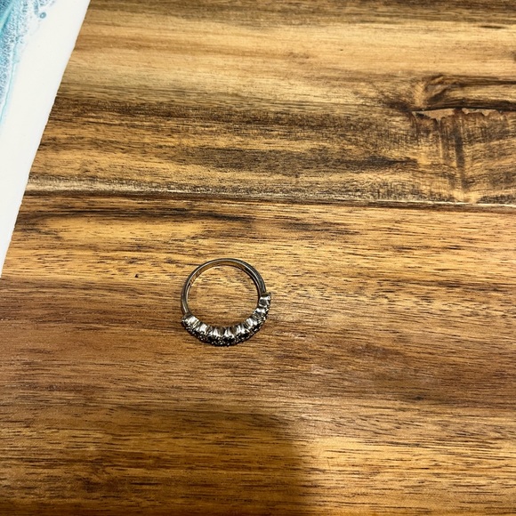 Sterling silver with blue topaz and CZ stones. - Picture 5 of 5